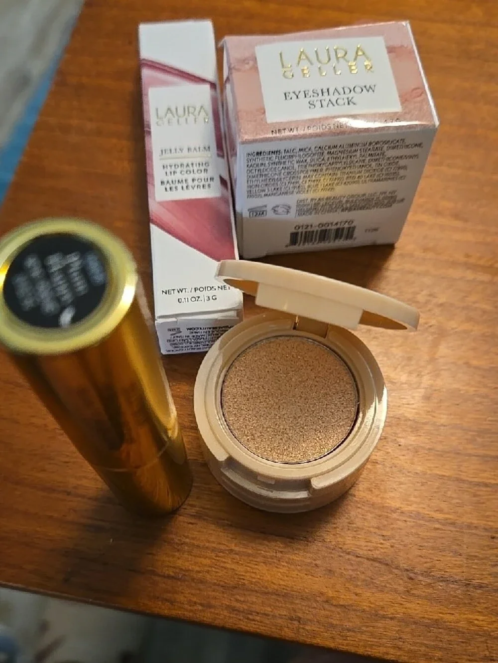 Laura Geller Plum Jelly Balm & Clear Canvas Eyeshadow Trio